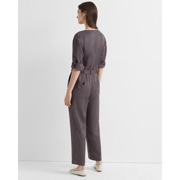 NWOT Club Monaco Utility Jumpsuit with Pockets in Dark Grey Size 10 - Picture 4 of 4